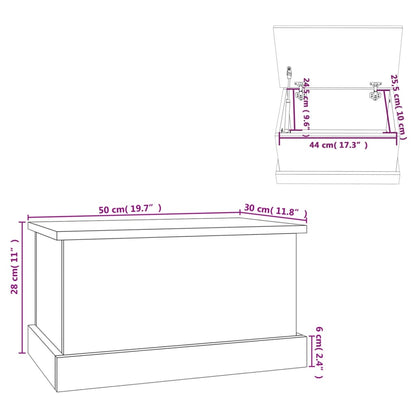 Contenitore Rovere Fumo 50x30x28 cm Legno Multistrato