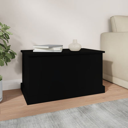 Contenitore Portaoggetti Nero 70x40x38 cm Legno Multistrato - homemem39