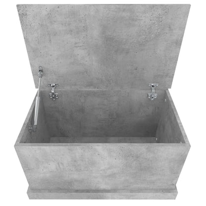 Contenitore Grigio Cemento 70x40x38 cm in Legno Multistrato - homemem39