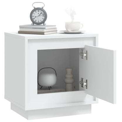 Comodini 2 pz Bianchi 44x35x45 cm in Legno Multistrato - homemem39