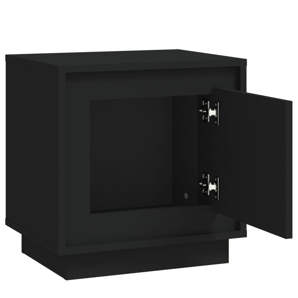 Comodini 2 pz Neri 44x35x45 cm in Legno Multistrato - homemem39