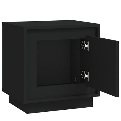 Comodini 2 pz Neri 44x35x45 cm in Legno Multistrato - homemem39