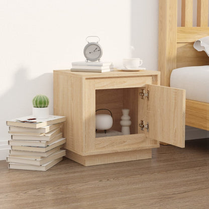 Comodino Rovere Sonoma 44x35x45 cm in Legno Multistrato - homemem39