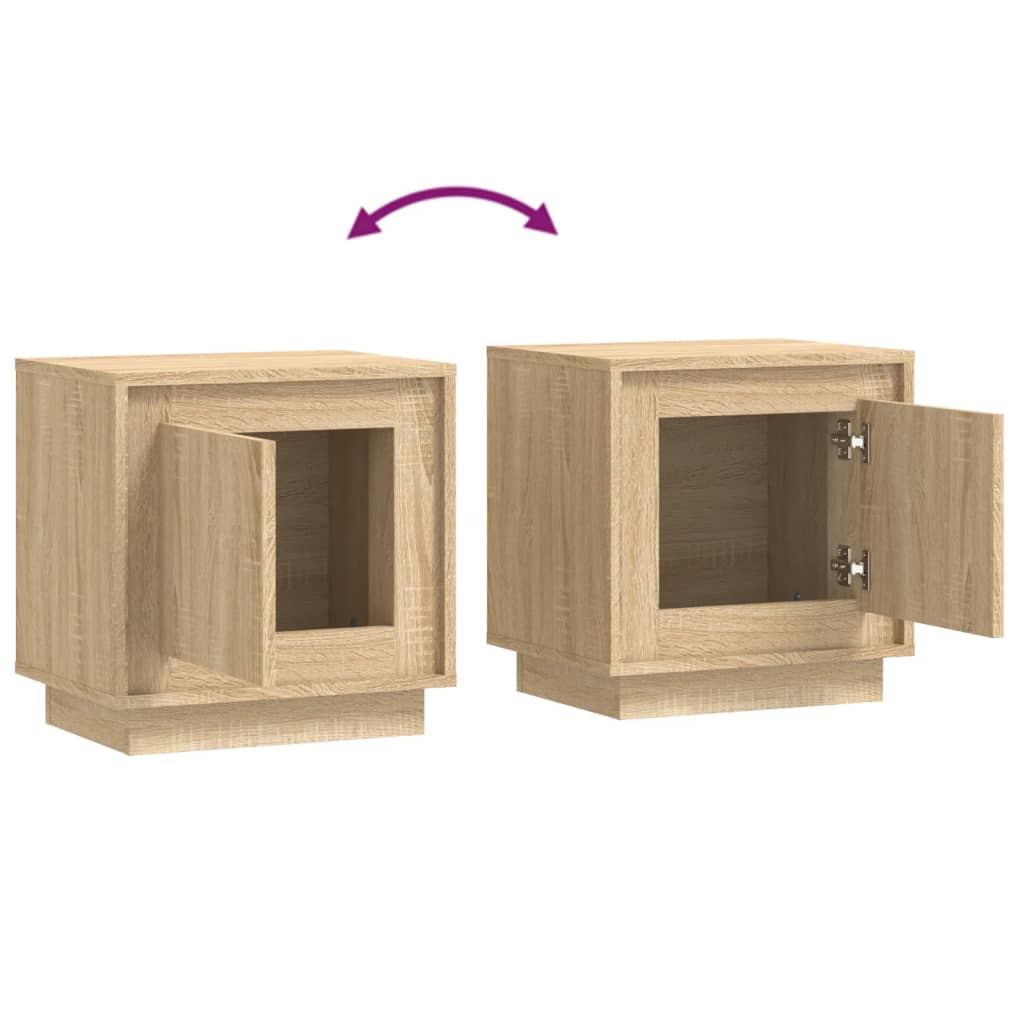 Comodino Rovere Sonoma 44x35x45 cm in Legno Multistrato - homemem39