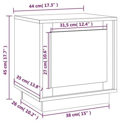 Comodino Rovere Sonoma 44x35x45 cm in Legno Multistrato - homemem39