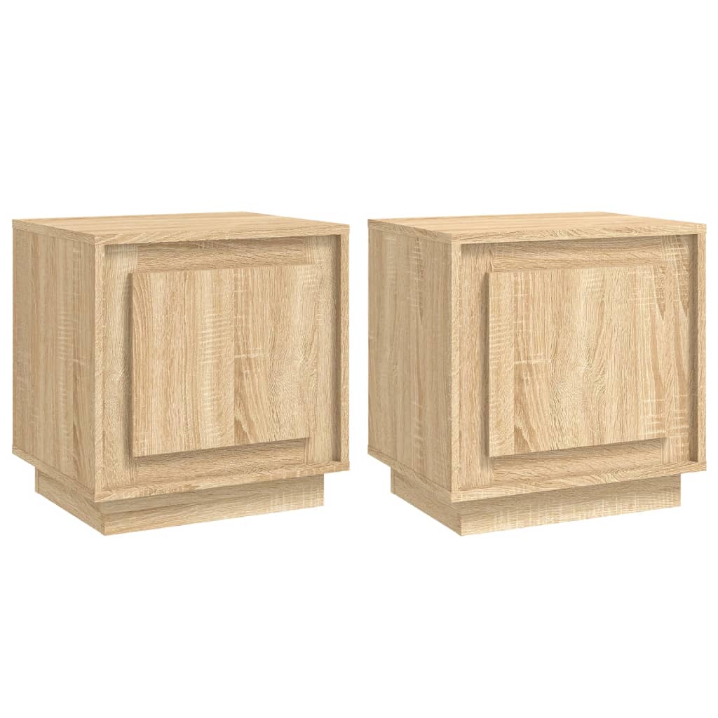 Comodini 2 pz Rovere Sonoma 44x35x45 cm in Legno Multistrato - homemem39