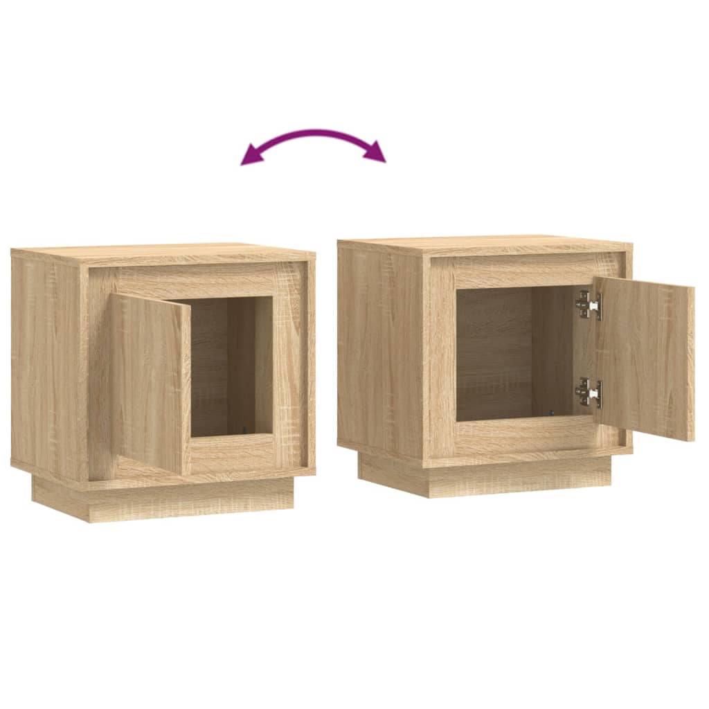 Comodini 2 pz Rovere Sonoma 44x35x45 cm in Legno Multistrato - homemem39
