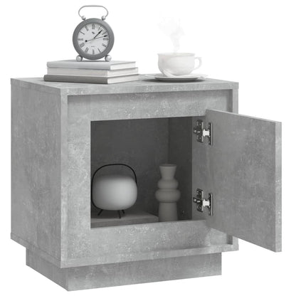 Comodino Grigio Cemento 44x35x45 cm in Legno Multistrato - homemem39