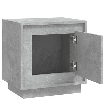Comodino Grigio Cemento 44x35x45 cm in Legno Multistrato - homemem39