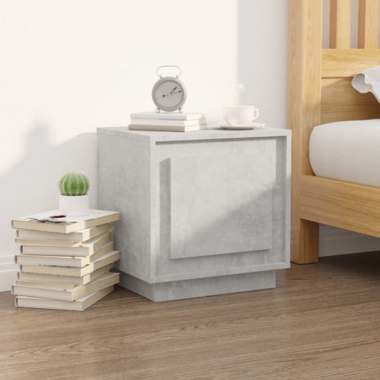 Comodino Grigio Cemento 44x35x45 cm in Legno Multistrato - homemem39