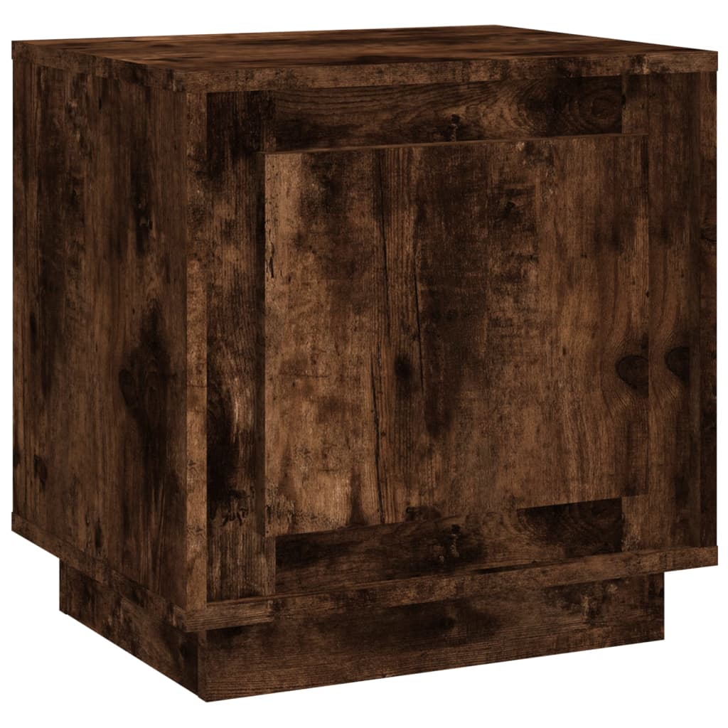 Comodino Rovere Fumo 44x35x45 cm in Legno Multistrato - homemem39