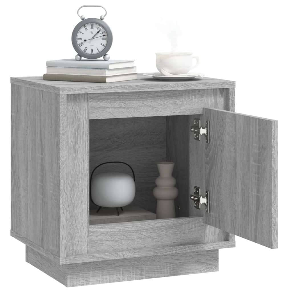 Comodini 2 pz Grigio Sonoma 44x35x45 cm in Legno Multistrato - homemem39