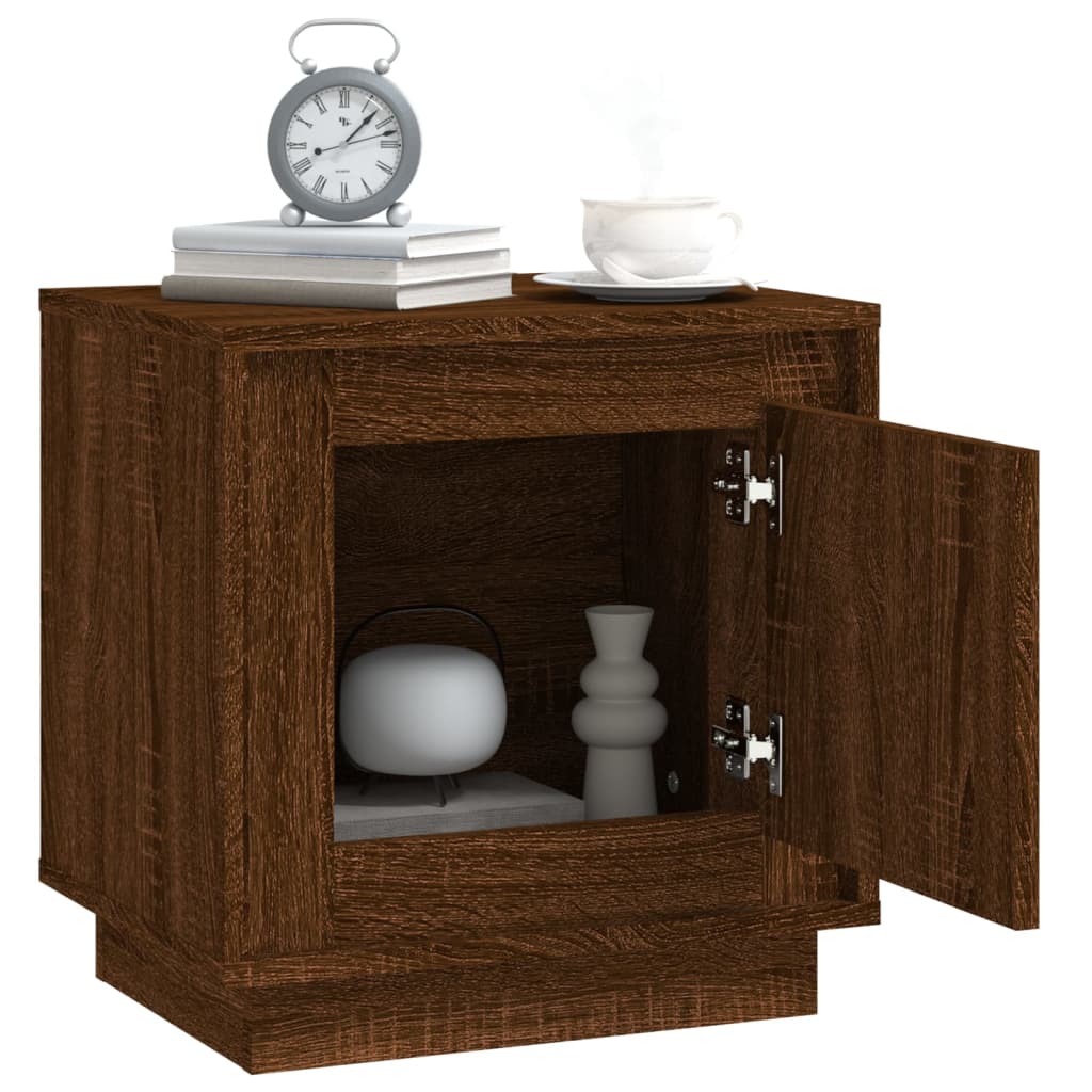 Comodino Rovere Marrone 44x35x45 cm in Legno Multistrato - homemem39