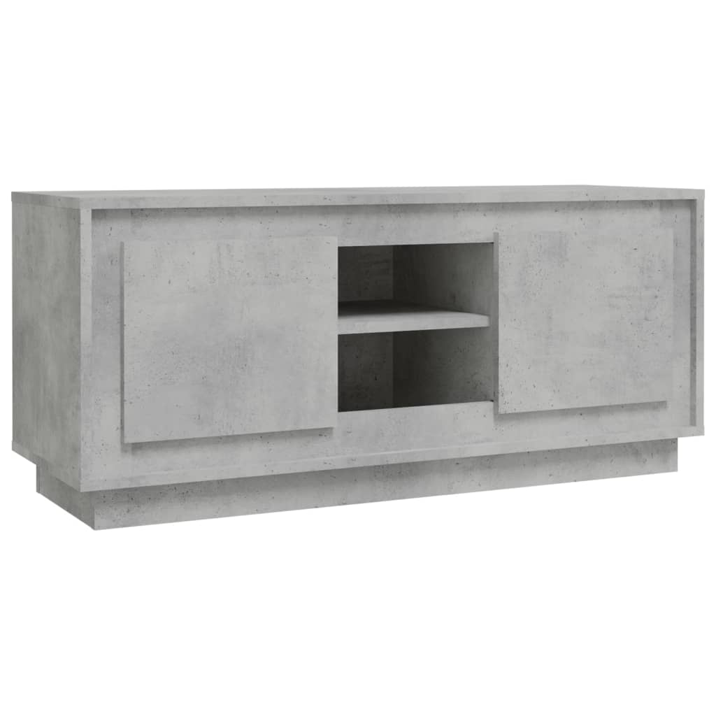 Mobile Porta TV Grigio Cemento 102x35x45cm in Legno Multistrato - homemem39