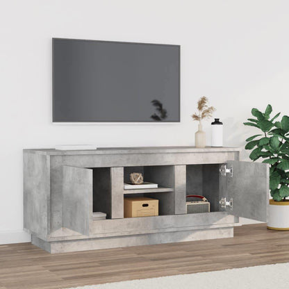 Mobile Porta TV Grigio Cemento 102x35x45cm in Legno Multistrato - homemem39