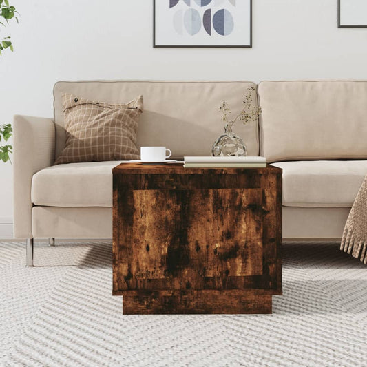 Tavolino da Salotto Rovere Fumo 51x50x44 cm Legno Multistrato | homemem39