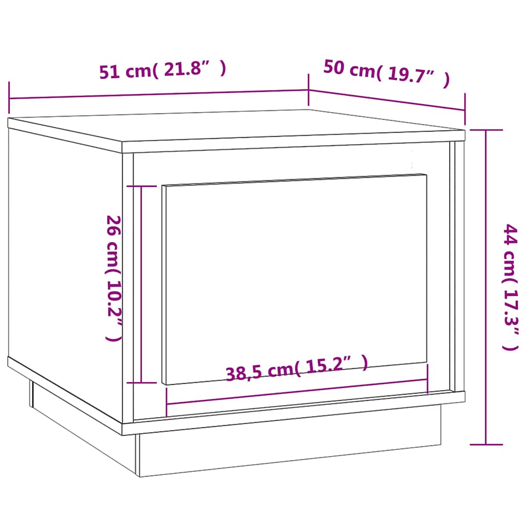 Tavolino da Salotto Grigio Sonoma 51x50x44 cm Legno Multistrato | homemem39