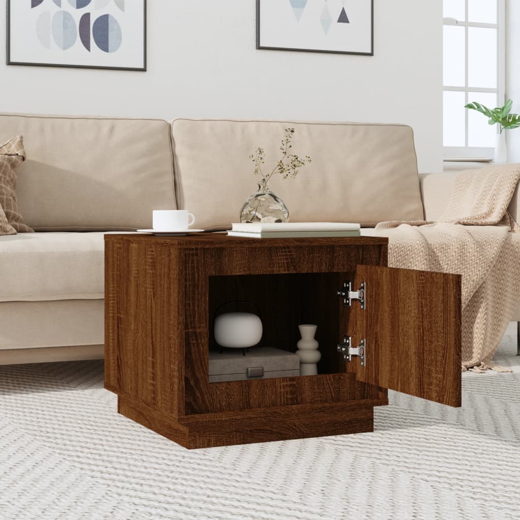 Tavolino da Salotto Rovere Marrone 51x50x44cm Legno Multistrato | homemem39