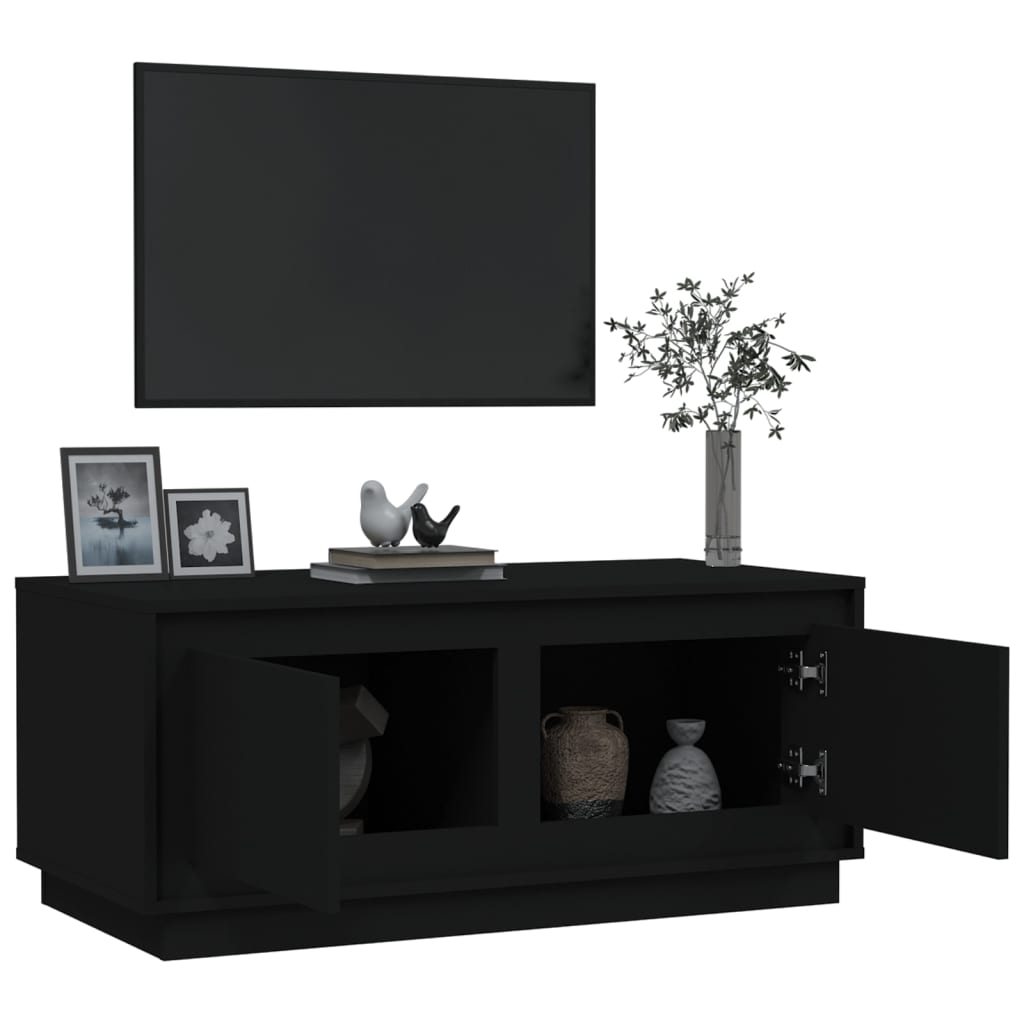 Tavolino da Salotto Nero 102x50x44 cm in Legno Multistrato | homemem39