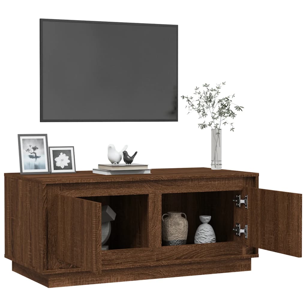 Tavolino Salotto Rovere Marrone 102x50x44 cm Legno Multistrato | homemem39