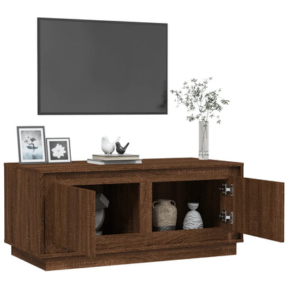 Tavolino Salotto Rovere Marrone 102x50x44 cm Legno Multistrato | homemem39