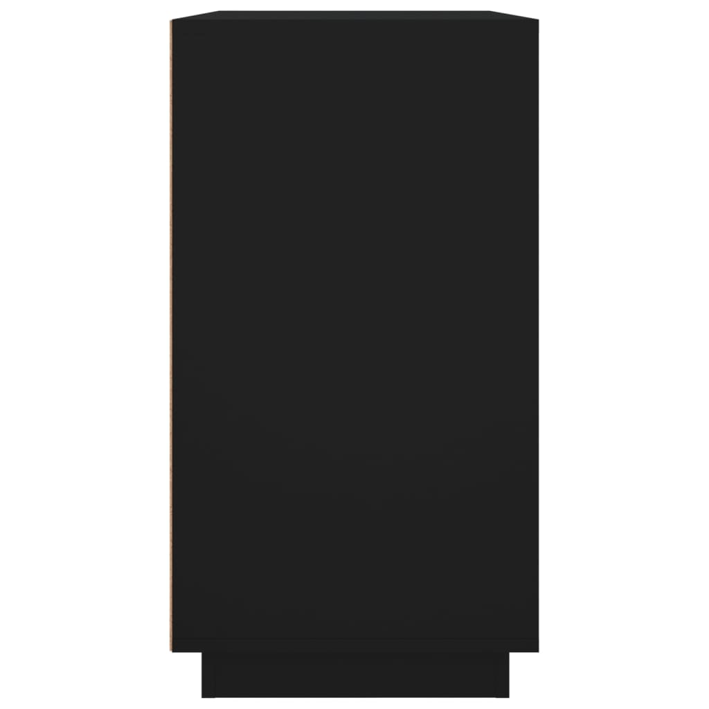 Credenza Nera 80x34x75 cm in Legno Multistrato - homemem39