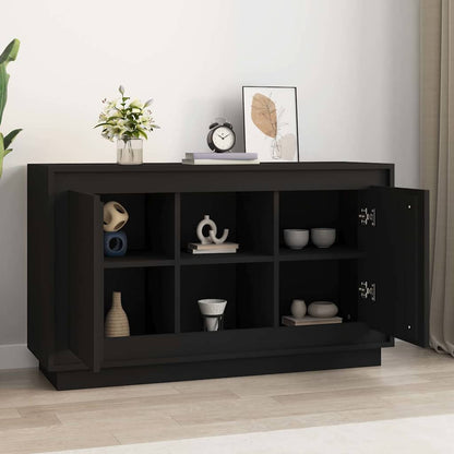 Credenza Nera 102x35x60 cm in Legno Multistrato | homemem39