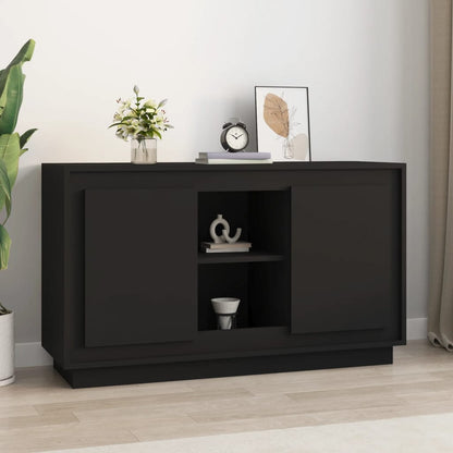 Credenza Nera 102x35x60 cm in Legno Multistrato - homemem39