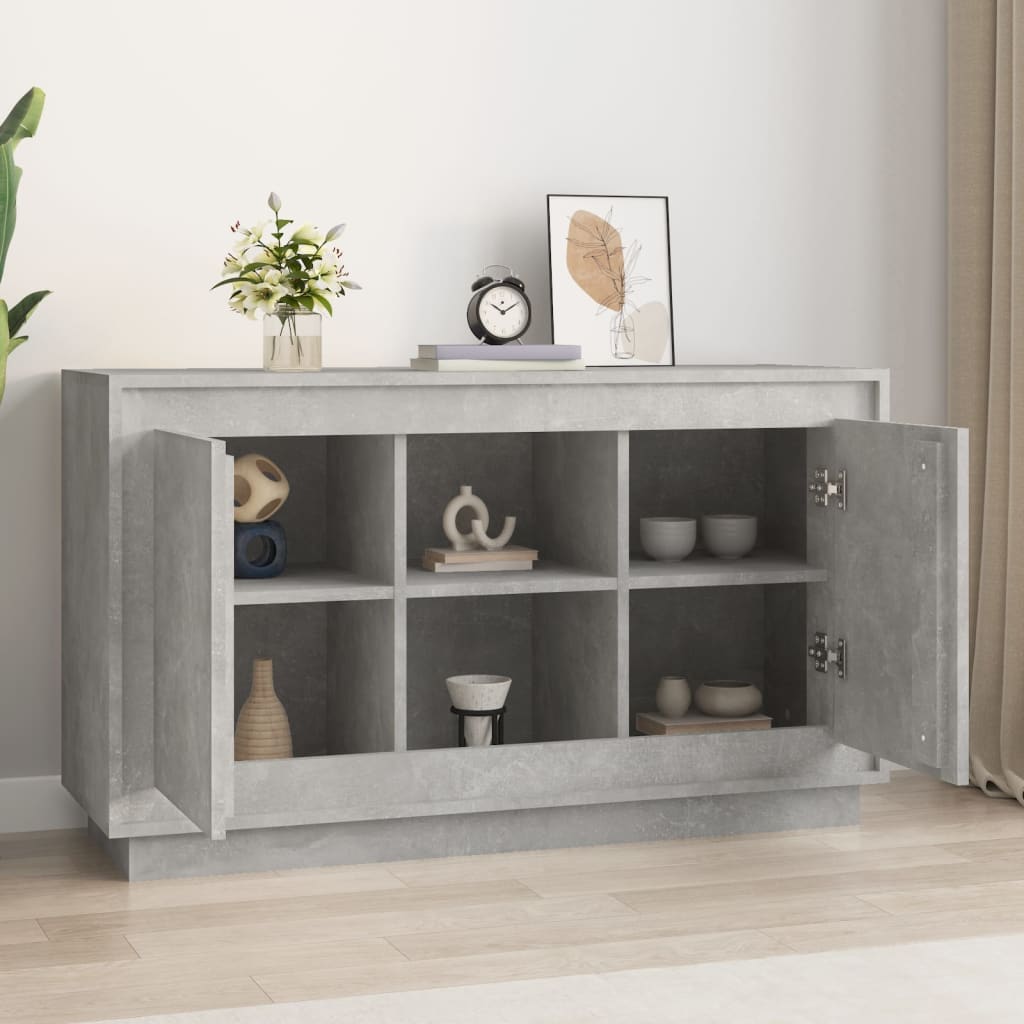 Credenza Grigio Cemento 102x35x60 cm in Legno Multistrato | homemem39
