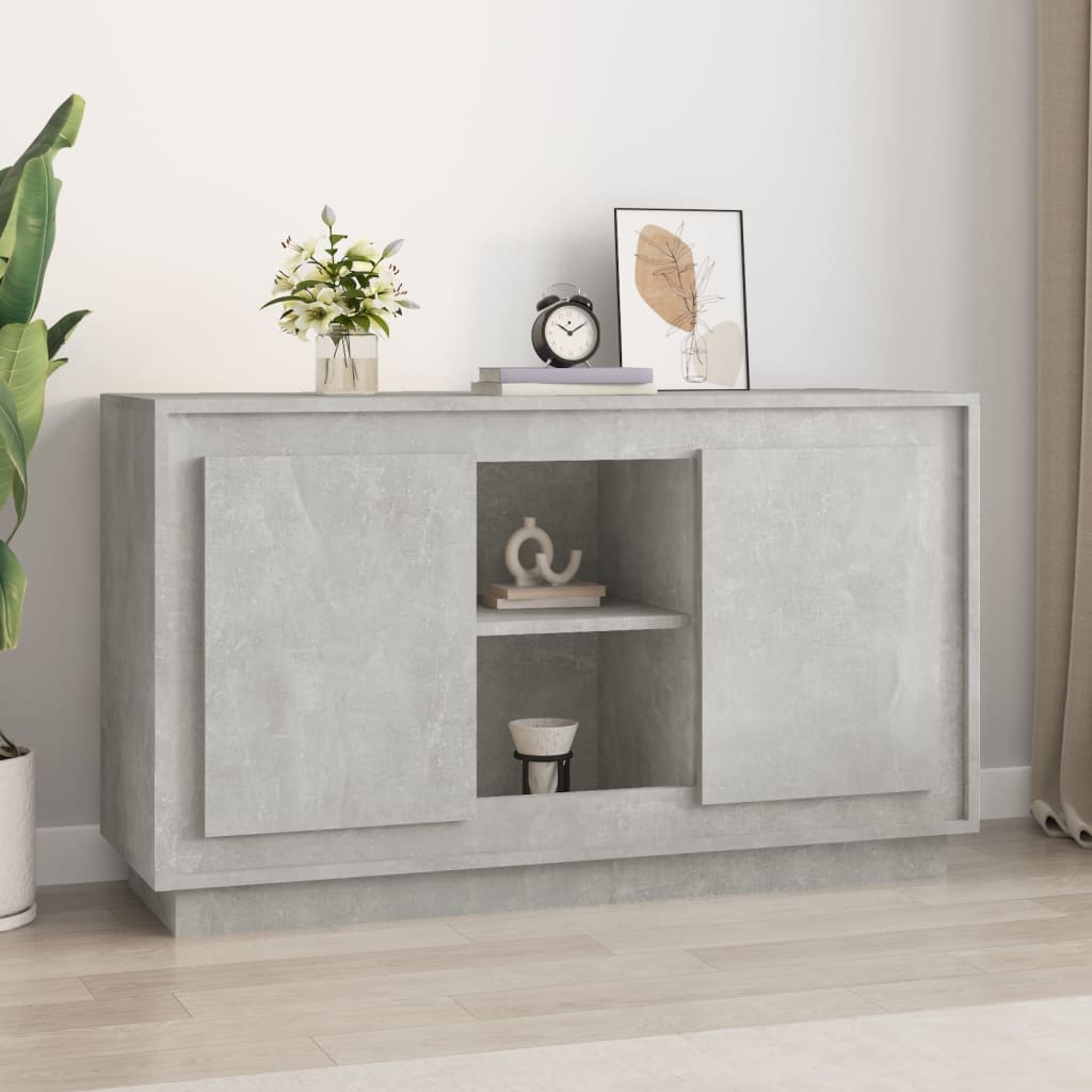 Credenza Grigio Cemento 102x35x60 cm in Legno Multistrato - homemem39