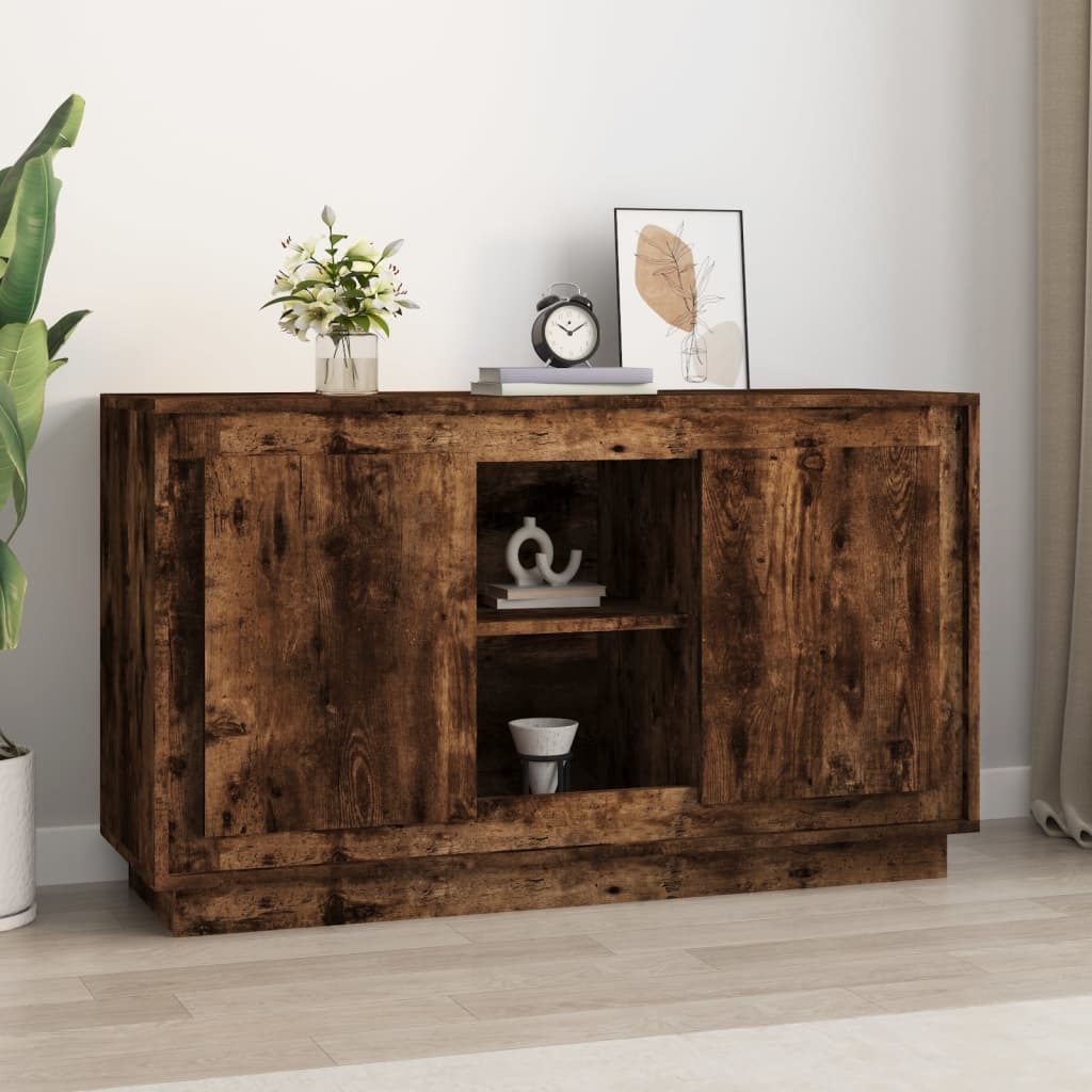 Credenza Rovere Fumo 102x35x60 cm in Legno Multistrato - homemem39