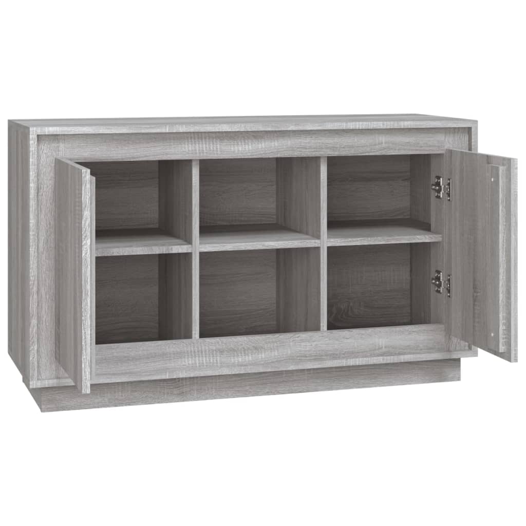 Credenza Grigio Sonoma 102x35x60 cm in Legno Multistrato | homemem39