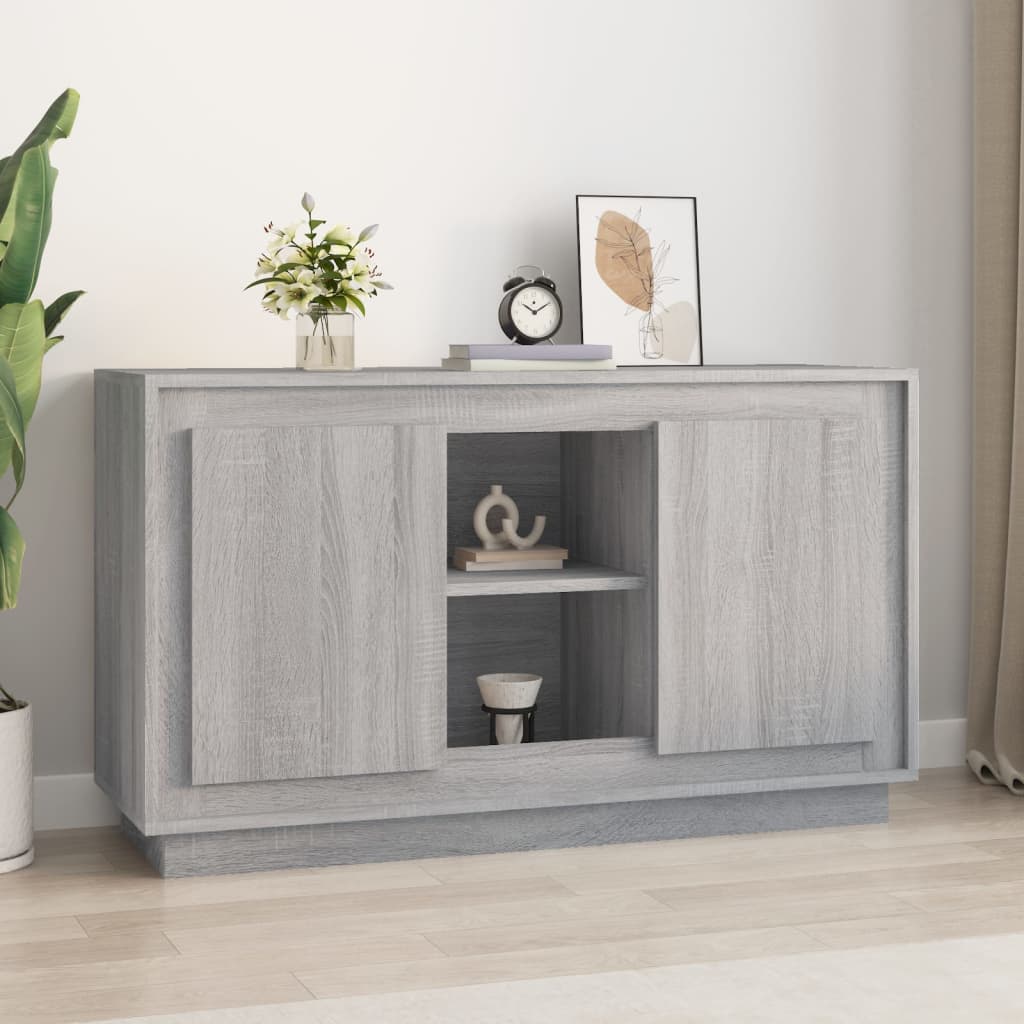 Credenza Grigio Sonoma 102x35x60 cm in Legno Multistrato - homemem39