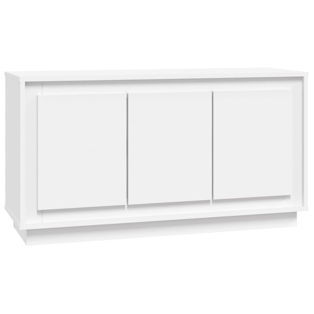 Credenza Bianca 102x35x55 cm in Legno Multistrato