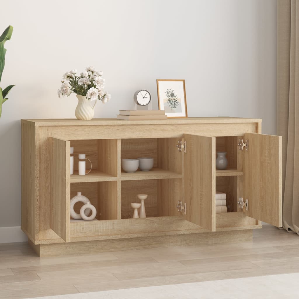 Credenza Rovere Sonoma 102x35x55 cm in Legno Multistrato - homemem39