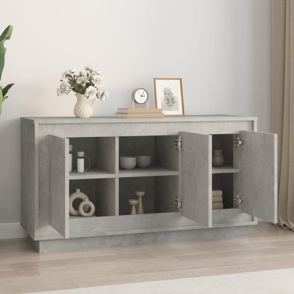 Credenza Grigio Cemento 102x35x55 cm in Legno Multistrato - homemem39