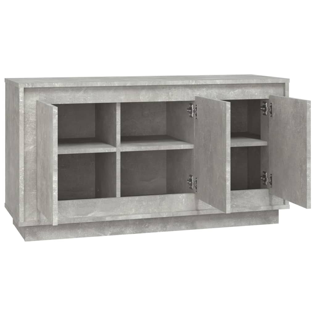Credenza Grigio Cemento 102x35x55 cm in Legno Multistrato - homemem39