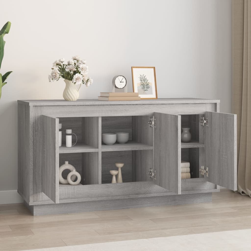 Credenza Grigio Sonoma 102x35x55 cm in Legno Multistrato - homemem39