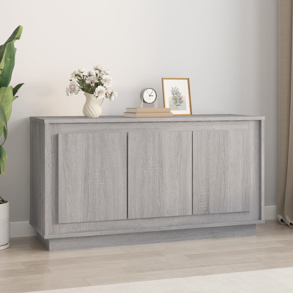 Credenza Grigio Sonoma 102x35x55 cm in Legno Multistrato - homemem39