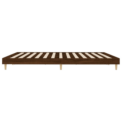 Giroletto senza Materasso Rovere Marrone 200x200 cm Truciolato