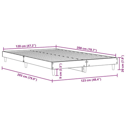 Giroletto senza Materasso Rovere Sonoma 120x200cm in Truciolato | homemem39