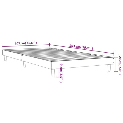Giroletto senza Materasso Rovere Fumo 100x200 cm in Truciolato