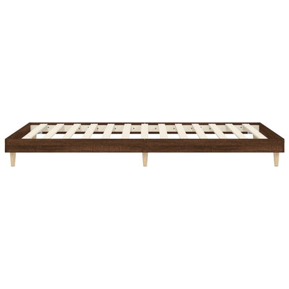 Giroletto senza Materasso Rovere Marrone 100x200 cm Truciolato - homemem39