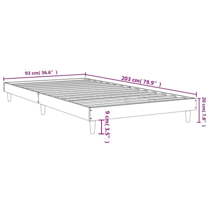 Giroletto senza Materasso Rovere Fumo 90x200 cm in Truciolato - homemem39