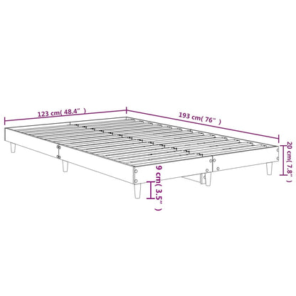 Giroletto senza Materasso Rovere Fumo 120x190 cm in Truciolato - homemem39