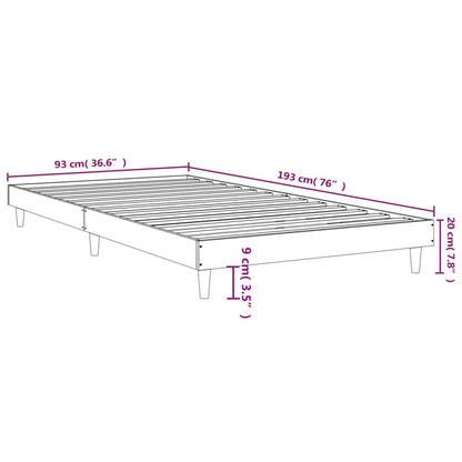 Giroletto senza Materasso Rovere Fumo 90x190 cm in Truciolato - homemem39