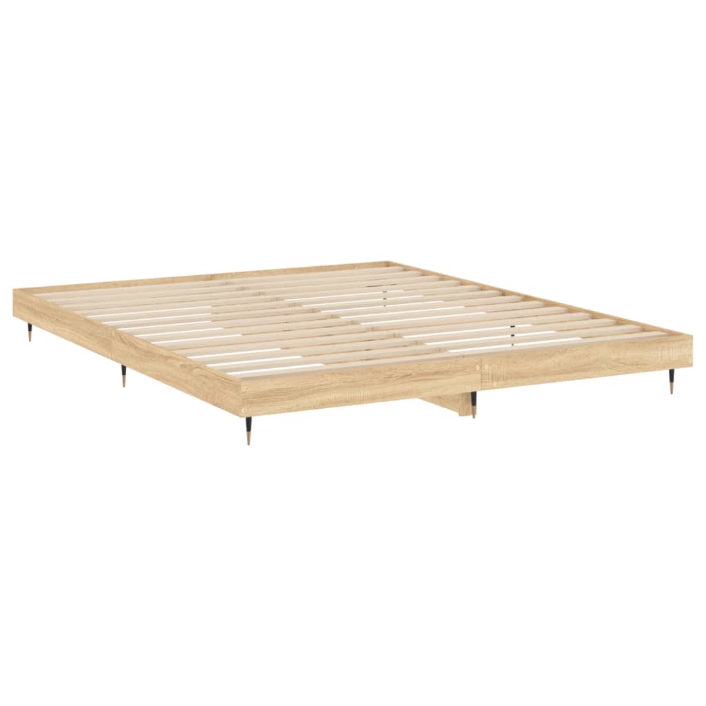 Giroletto senza Materasso Rovere Sonoma 200x200cm in Truciolato