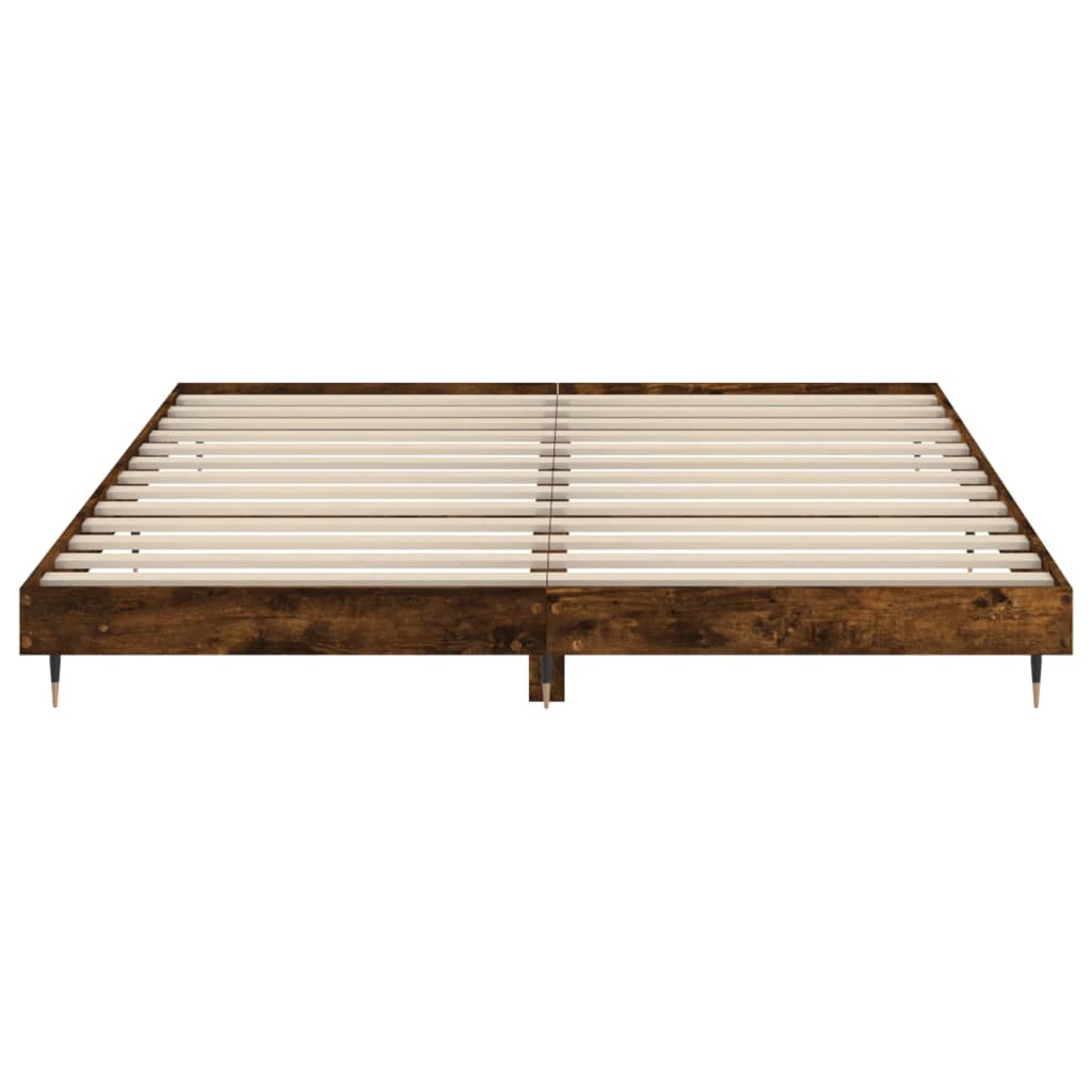 Giroletto senza Materasso Rovere Fumo 200x200 cm in Truciolato
