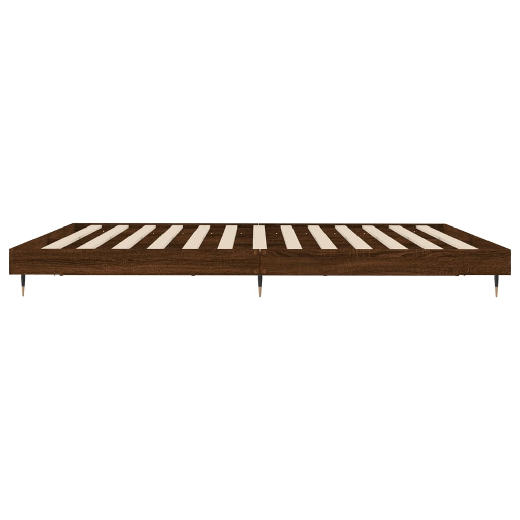 Giroletto senza Materasso Rovere Marrone 200x200 cm Truciolato