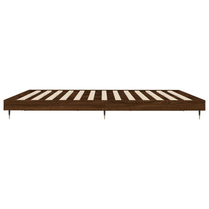 Giroletto senza Materasso Rovere Marrone 200x200 cm Truciolato